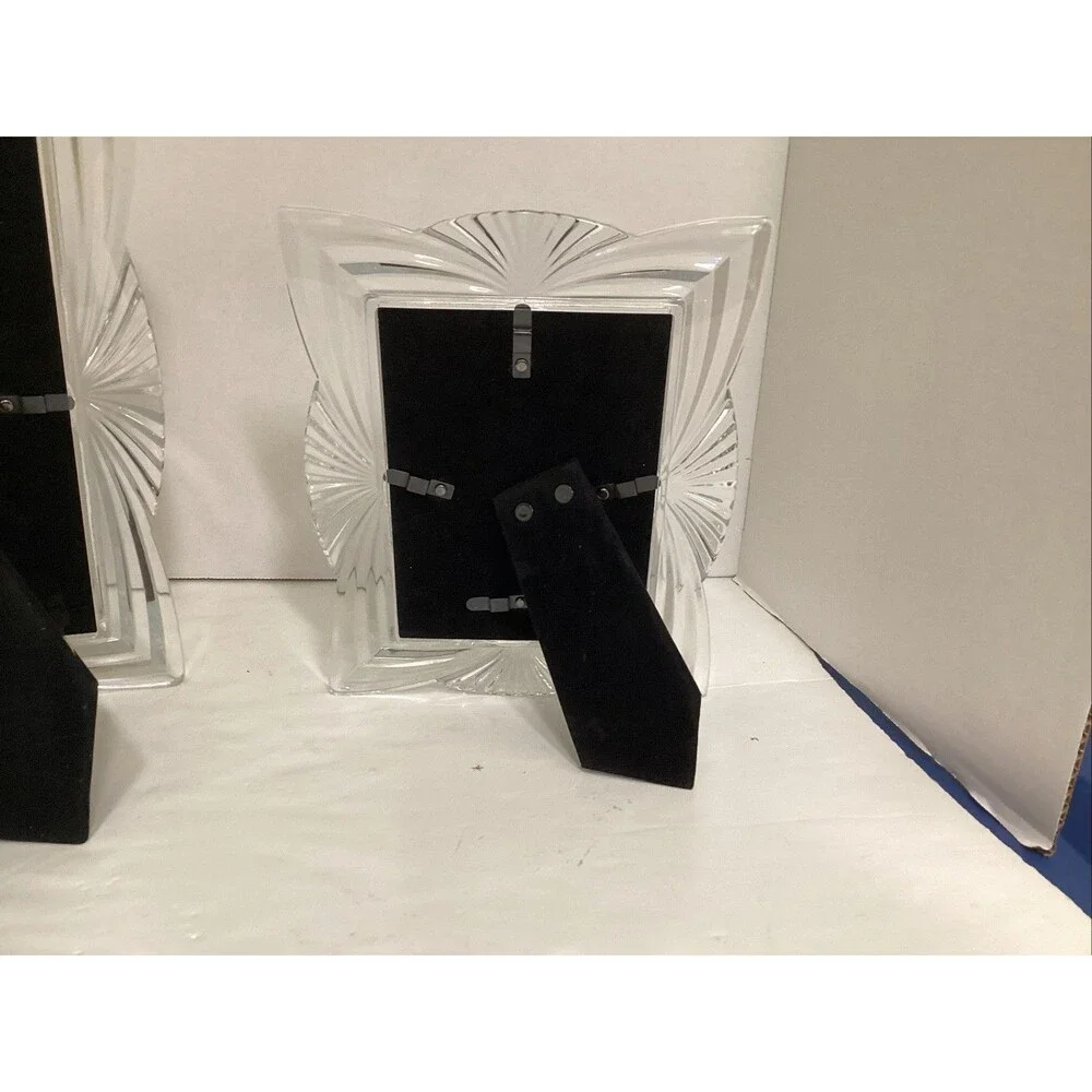Shannon Crystal by godinger 24% lead Crystal photo frame set of 2 8”x10”, 5”x7”